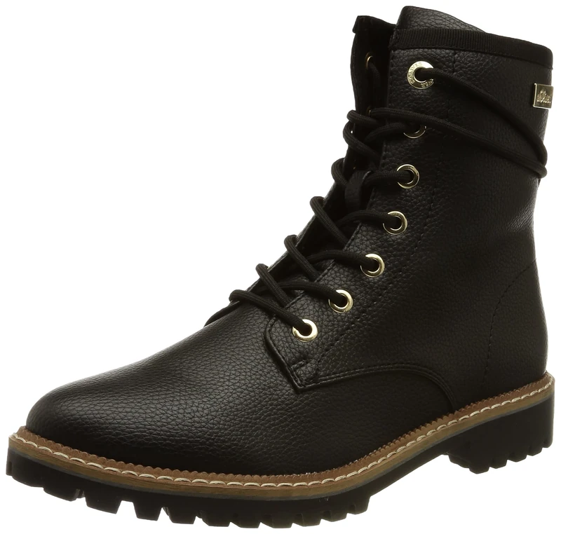 s.Oliver Women's Lace Boot Flat 5-25213-41 Ankle, Black, 6 UK