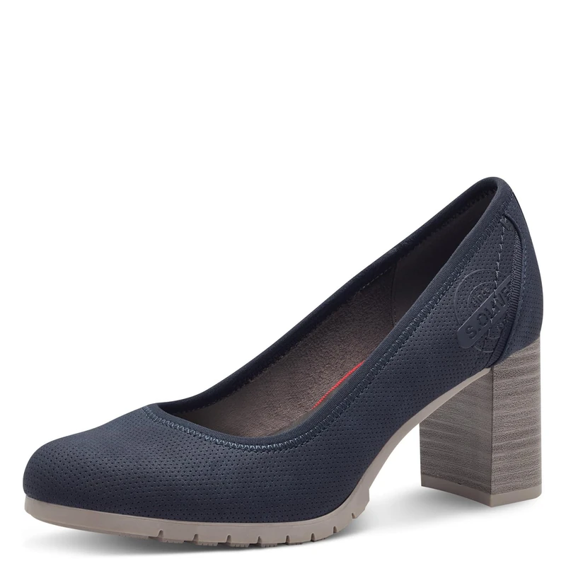 s.Oliver Women's Elegant Block Heel Court Shoes, Navy, 6 UK