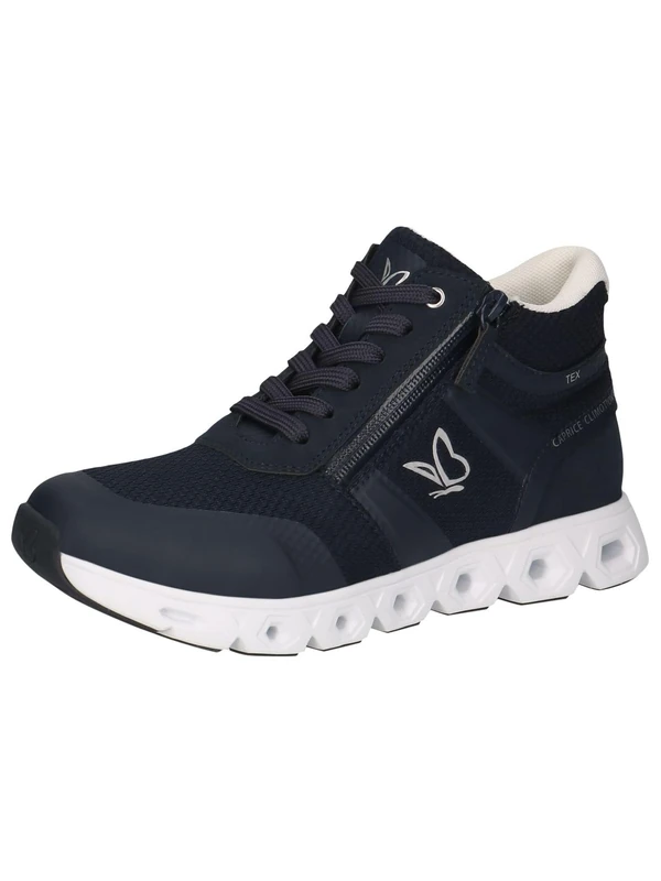 CAPRICE women's high-top sneakers Vegan water-repellent, Blue (Ocean Comb), 6.5 UK
