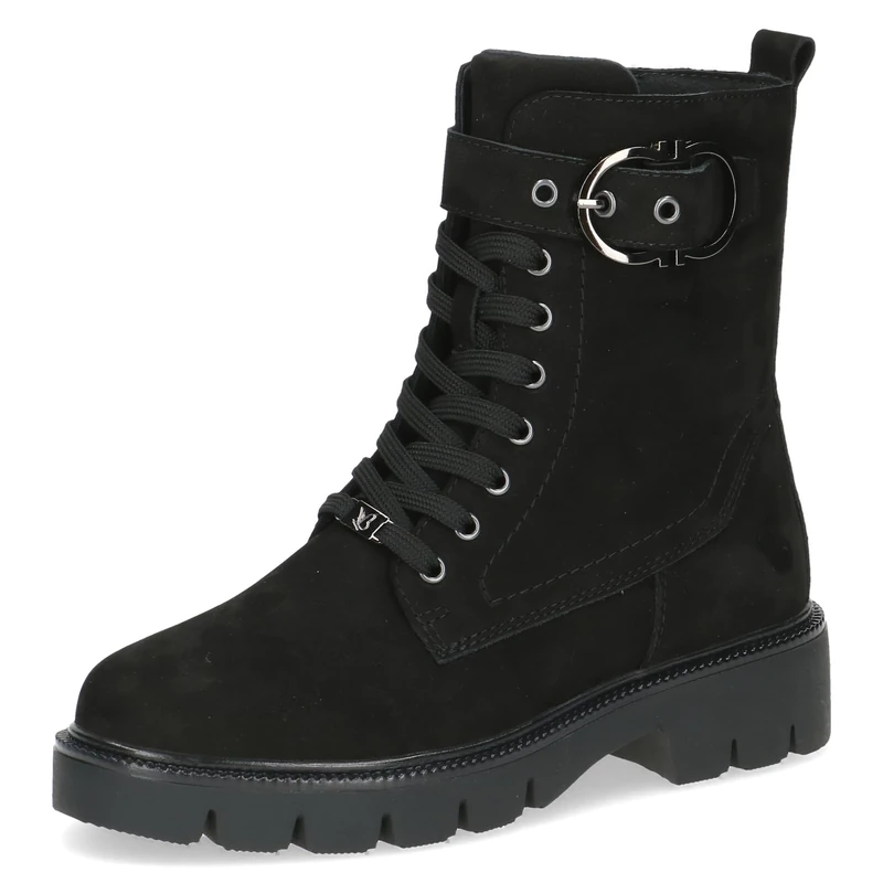 CAPRICE Ankle Boots 9-25211-43 G Width, Black Nubuck, 8.5 UK