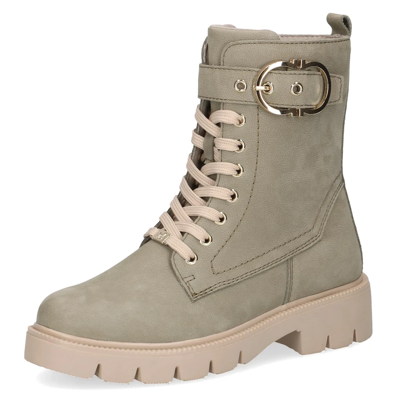 CAPRICE Ankle Boots 9-25211-43 G Width, khaki nubuck, 8 UK