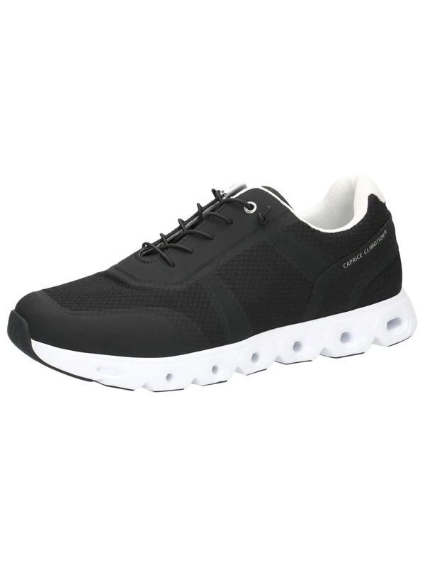 CAPRICE Men Sneakers Flat Low Top Vegan, Black (Black Comb), 10 UK - Image 1