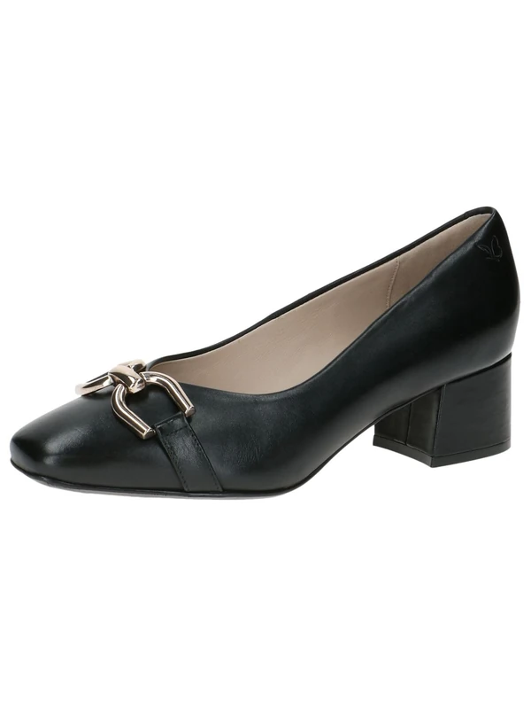 CAPRICE Women Pumps Leather Elegant, Black (Black Nappa), 7.5 UK
