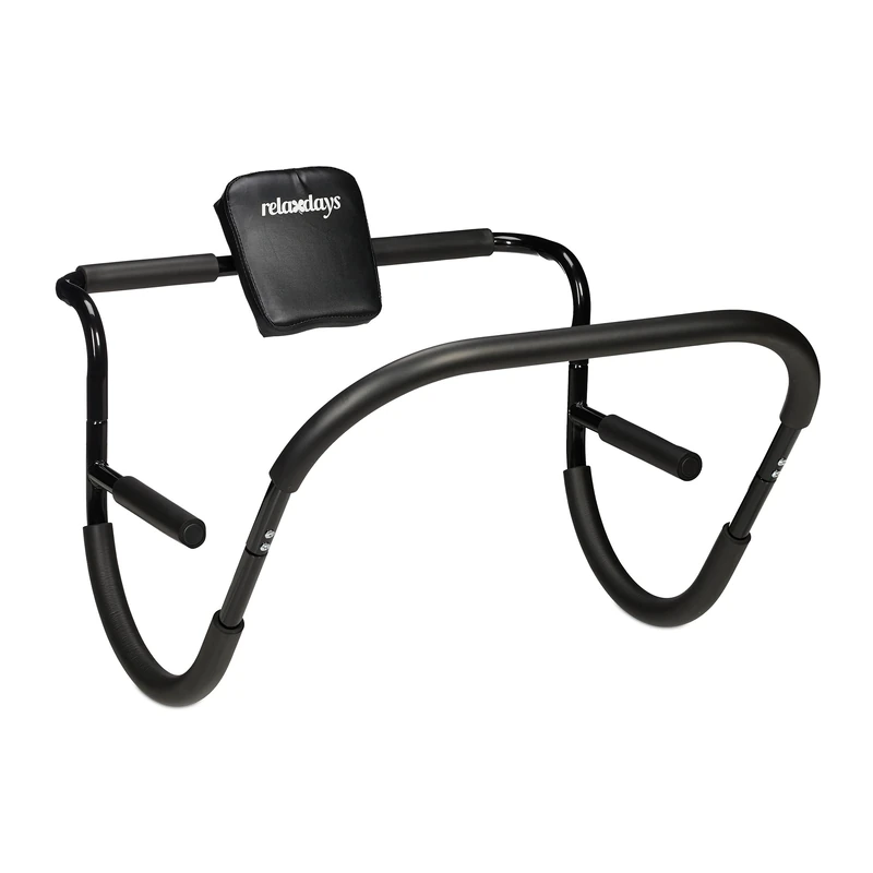 Relaxdays Abs Trainer, Core Strength Exercise, 68.5 x 69 x 65 cm, Effective Abdominal Workout at Home, Sit-Ups, Black
