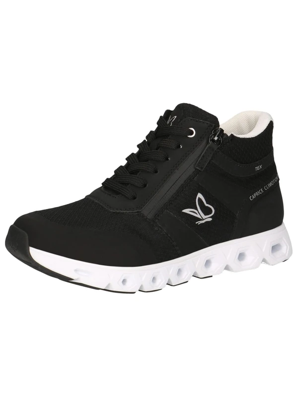 CAPRICE women's high-top sneakers Vegan water-repellent, Black (Black Comb), 6 UK