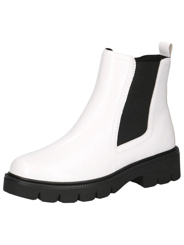 CAPRICE Ankle Boots 9-25413-43 G Width, White Naplak, 7 UK