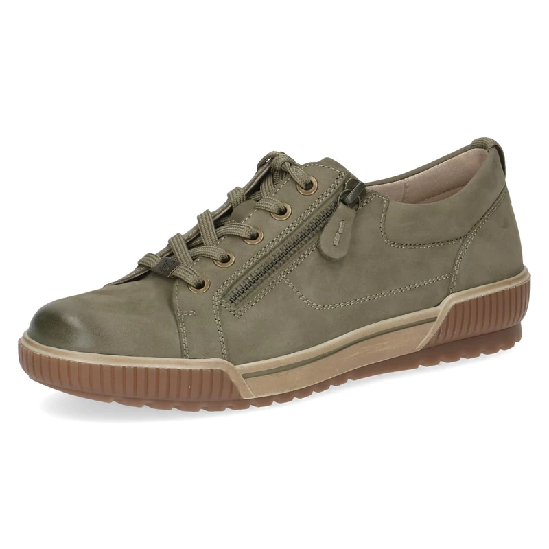 CAPRICE Sneaker 9-23702-43 G Width, Olive Nubuck, 8.5 UK