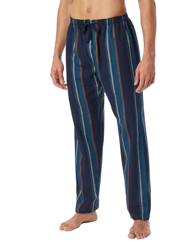 Schiesser Men's Long Sleep Bottoms Soft Flannel Mix + Relax Pyjama Bottoms, Multicolor 2_182050, 48 (EU)