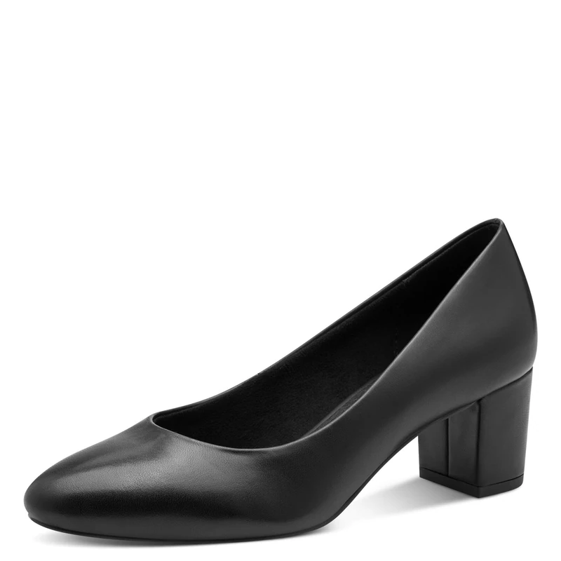 MARCO TOZZI Women's Elegant Block Heel Court Shoes, Black, 4 UK