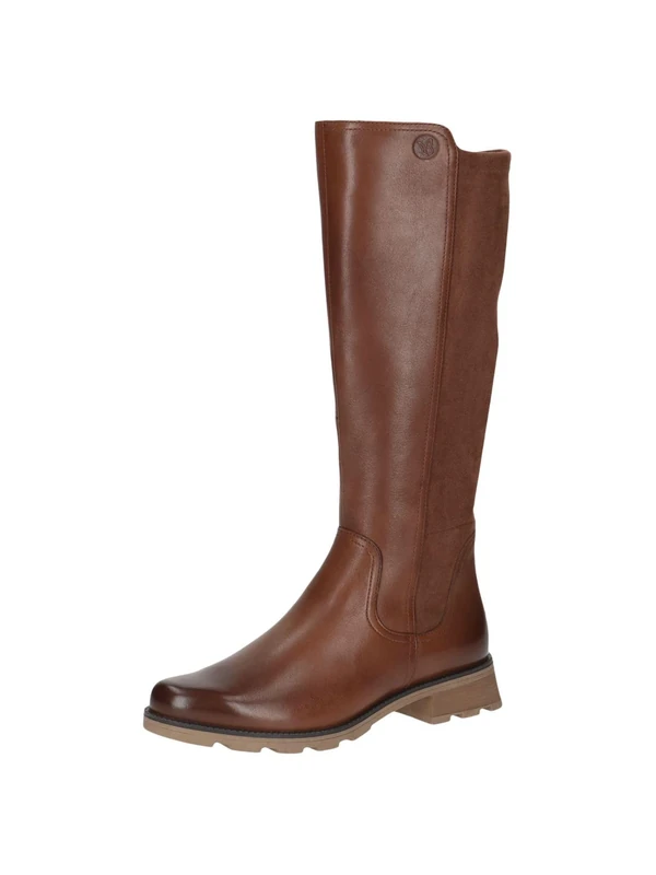 CAPRICE Boots 9-25601-43 G Width, Cognac Comb, 7 UK