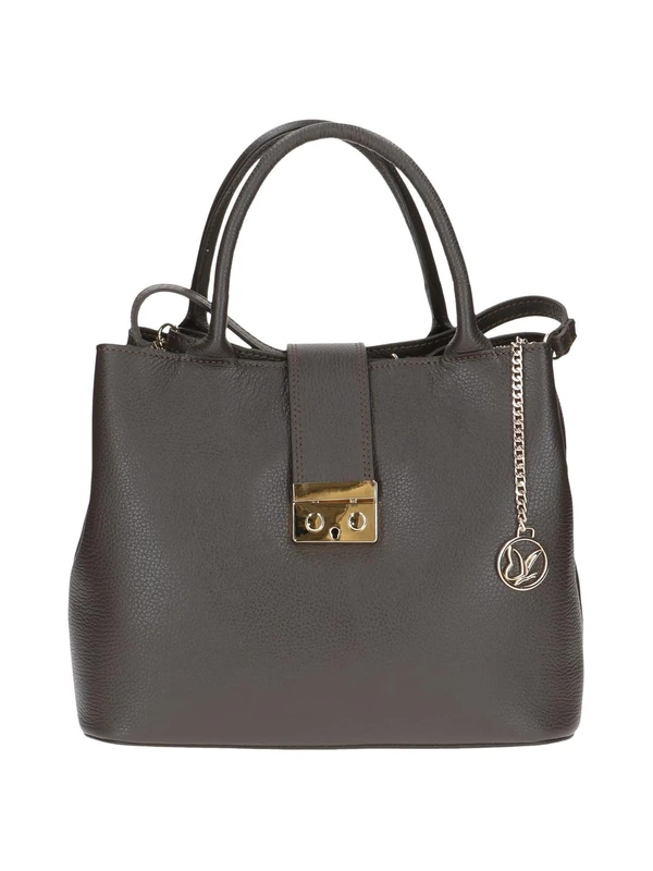 CAPRICE Women Leather Tote Bag Medium-sized, Brown (Dk Brown Nappa)