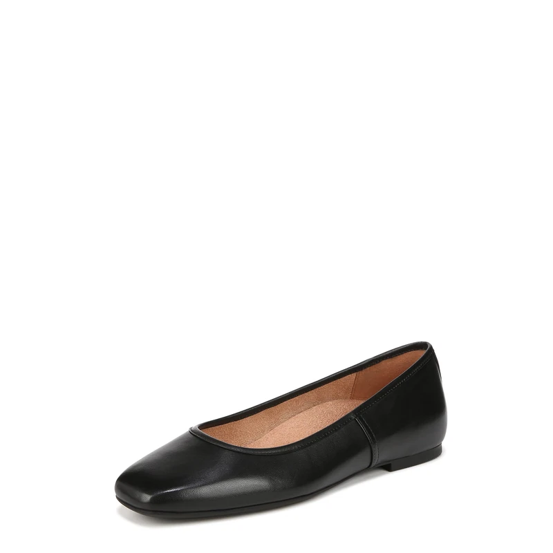 Vionic Women's Orinda Ballet Flat, Black Leather, 4.5 UK