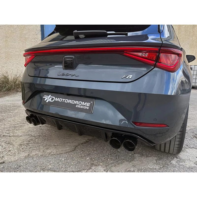 Motordrome Rear bumper skirt (Diffusor) compatible with Seat Leon IV (KL1) FR 2020- (ABS)