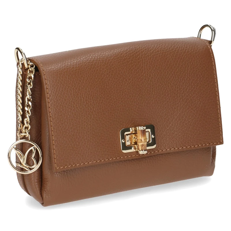 CAPRICE Women Leather Shoulder Bag Small, Brown (Nut Nappa)