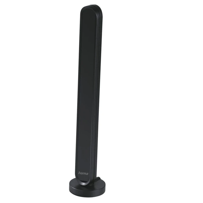 Hama Indoor Antenna (Dab/Dab+) and Analog FM Radio Receiving Antenna, Active Signal Amplification up to 30 DB, Cable 1.5 m, F-Male Plug, Mains Power) Black