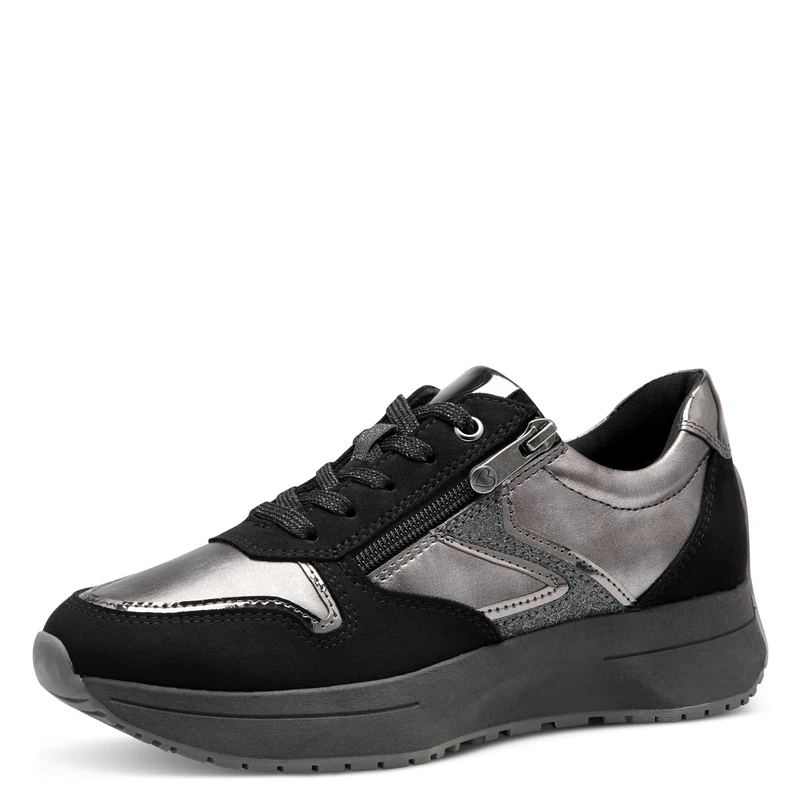 MARCO TOZZI Women's Platform Trainers with Laces Leisure, Black (Black Comb), 8 UK