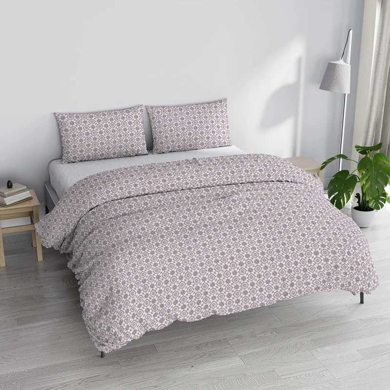 PRINTED COLORS Duvet Cover Set, Made in Italy, Pink Flow, Double