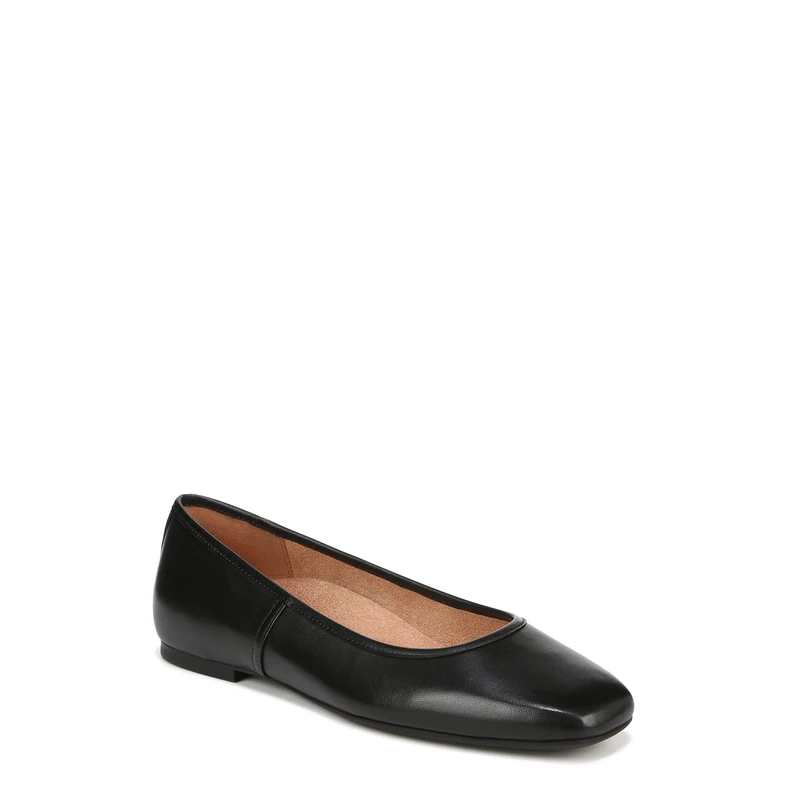 Vionic Women's Orinda Ballet Flat, Black Leather, 6.5 UK