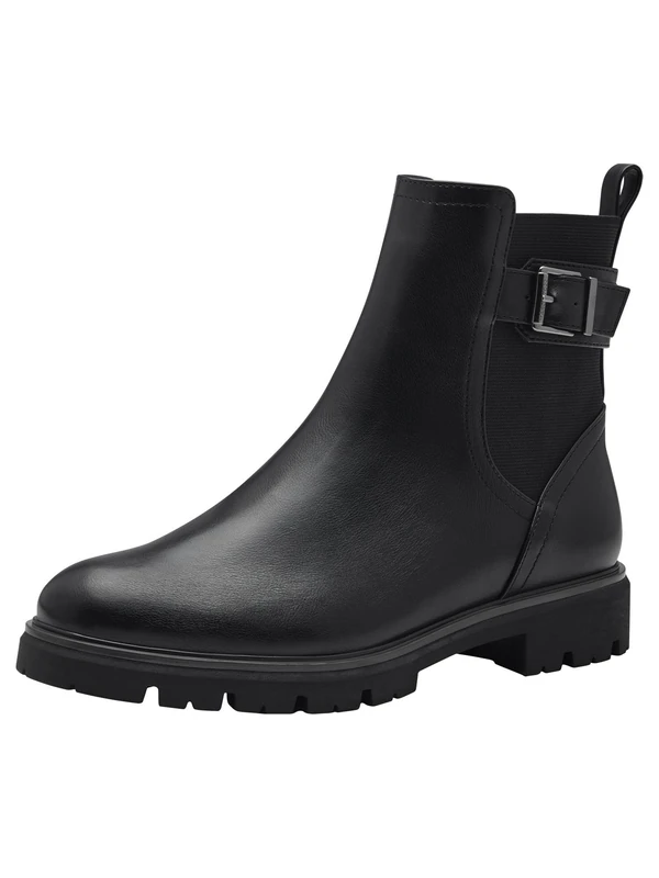 MARCO TOZZI Women's Chelsea Boots Vegan with Zip, black, 5 UK