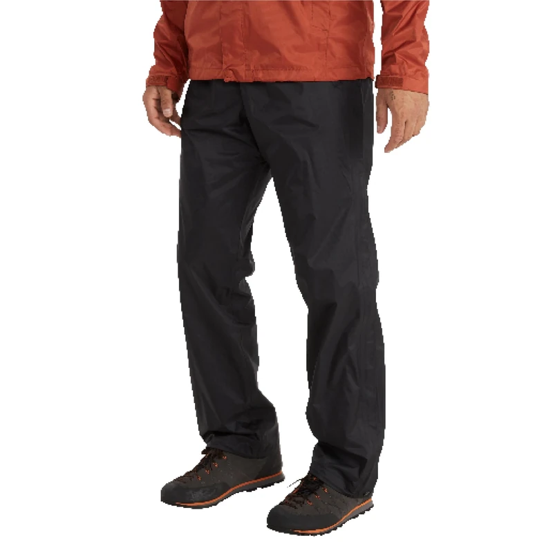 Marmot Men's PreCip Eco Full Zip Pant, Waterproof Trousers, Breathable Overtrousers, Lightweight Hiking Pant, Windproof Trekking Pants, Black, XXL