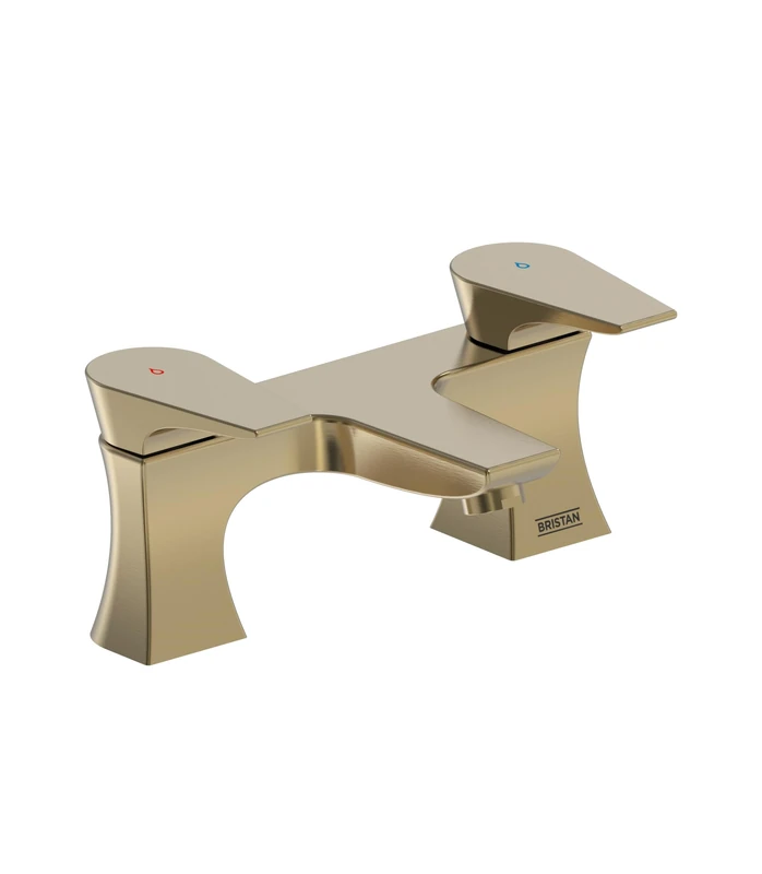 Bristan Hourglass Bathroom Bath Filler Tap Brushed Brass