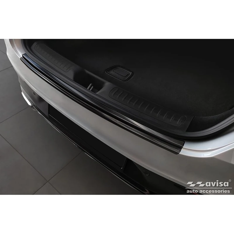 Avisa Black Stainless Steel Rear bumper protector compatible with Mercedes GLC II Coupé (C254) 2023-