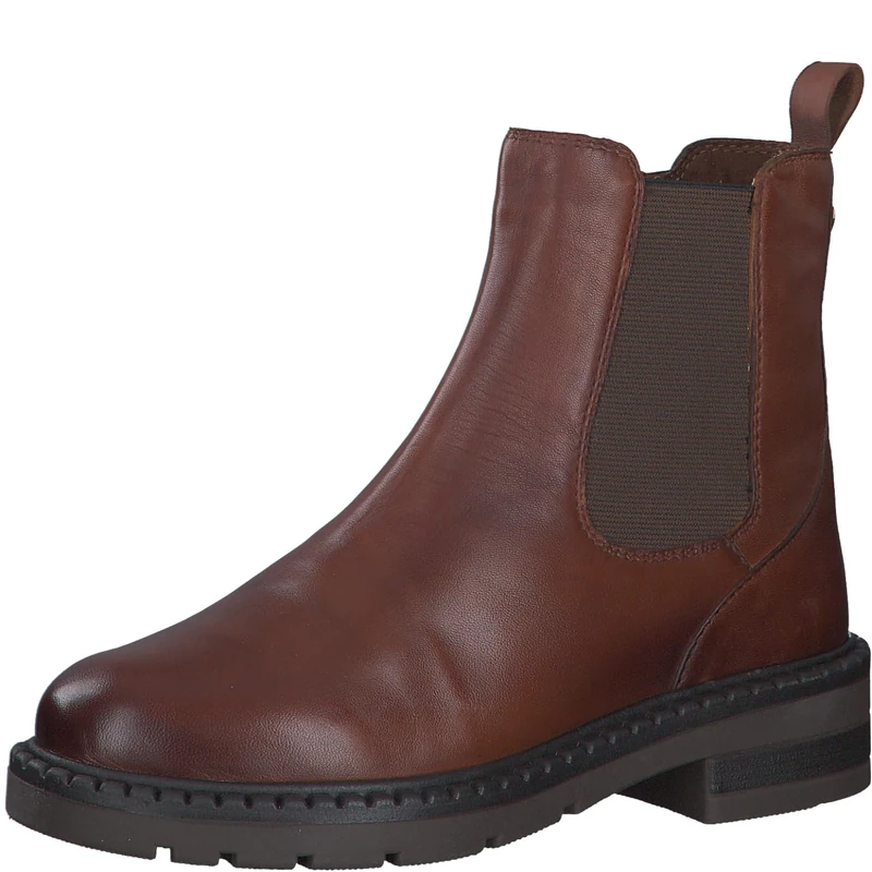 MARCO TOZZI Women's 2-25449-43 Chelsea Boot, Cognac, 4 UK