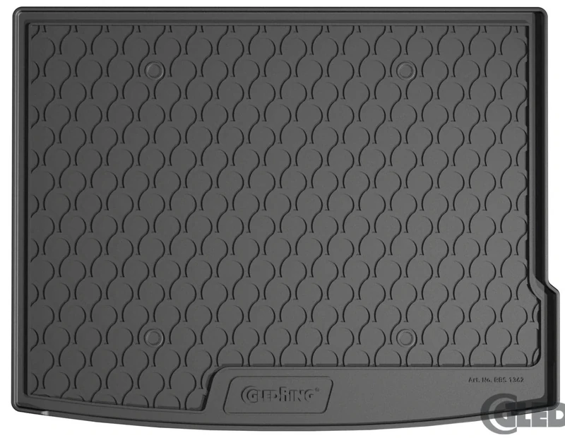 Gledring Rubbasol (Rubber) Boot Mat compatible with Hyundai Kona II 2023- excl. e-Kona (Upper variable floor)