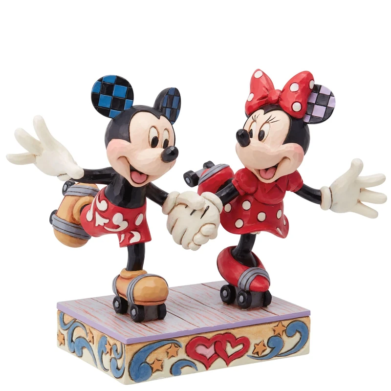 Enesco Jim Shore Mickey & Minnie Roller Skating Figurine - Image 1