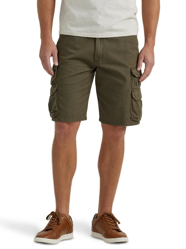 Wrangler Authentics Men's Premium Twill Cargo Short (Bennard), Grapeleaf, 30