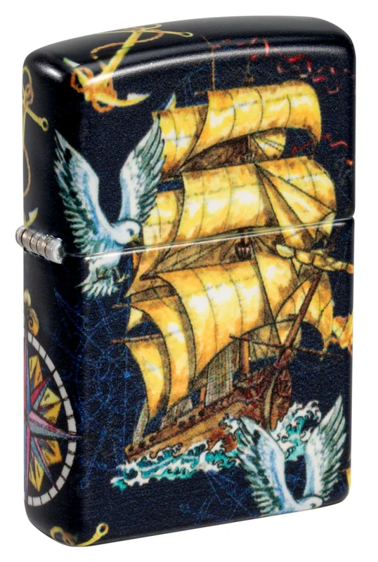 Zippo Windproof Lighter, Nautical Design – 540°, Colour Image – Refillable, Reusable, Windproof Design – Comes in Gift Box – Made in the USA
