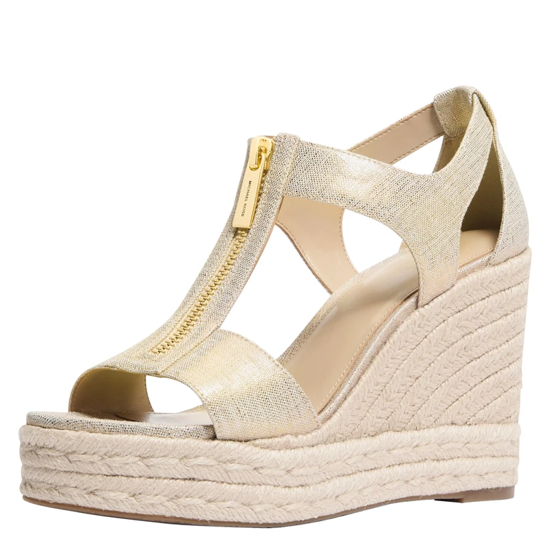 Michael Kors Berkley Women's Pale Gold Wedge Sandals - UK 5.5