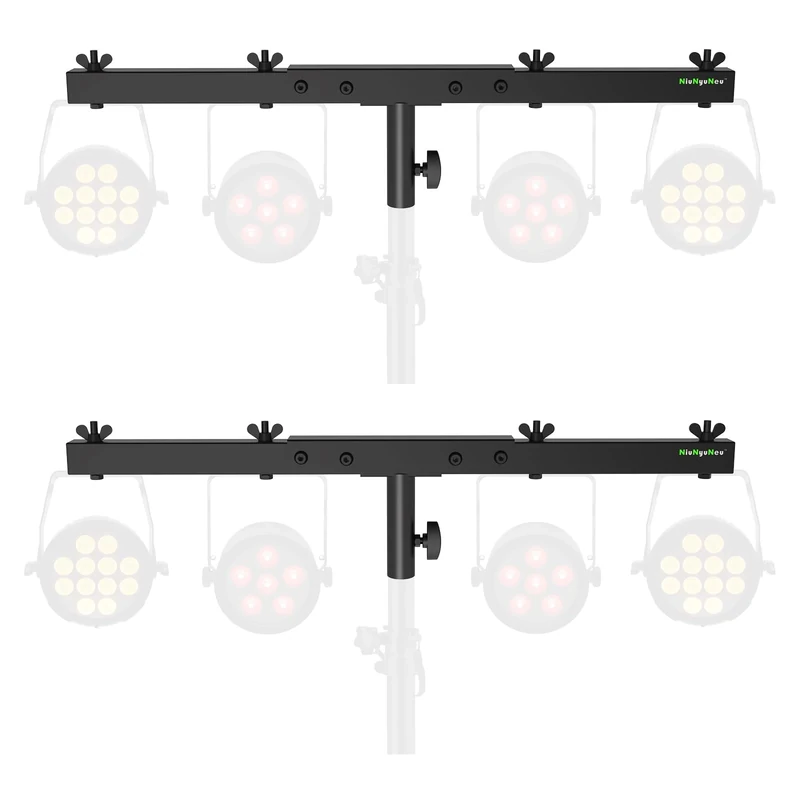 NiuNyuNeu DJ Lighting Bar Extension Cross Bar Mount for Tripod Speaker Stand, Set of 2