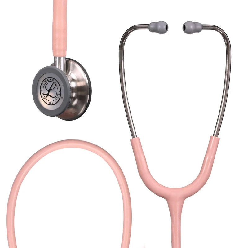 3M Littmann Classic III Monitoring Stethoscope, Stainless-finish Chestpiece, Champagne Rose Satin-Finish Tube, 27 inch, 5910C
