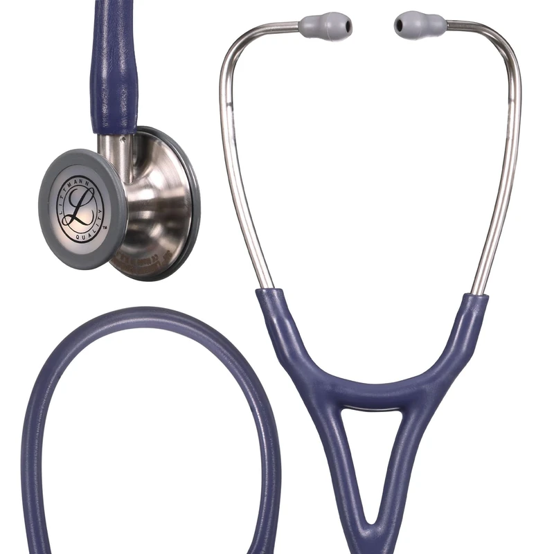 3M Littmann Cardiology IV Diagnostic Stethoscope, Stainless-finish Chestpiece, Midnight Blue Satin-Finish Tube, 27 inch, 6187C
