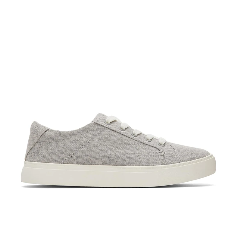 TOMS Women's Kameron Lace Up Lace-Up Sneaker, Drizzle Grey Two Tone Slub, 3 UK