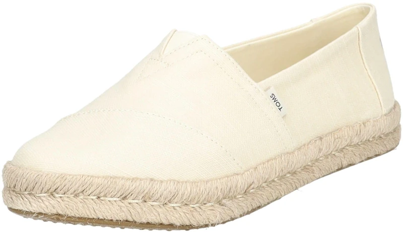 TOMS Women's Alpargata Rope 2.0 Espadrille, Natural Recycled Cotton Slubby, 7.5 UK