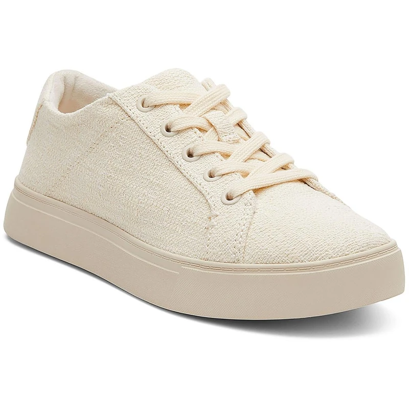 TOMS Women's Kameron Lace Up Sneaker, Natural Two Tone Slub, 4 UK