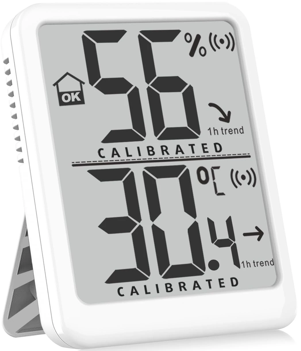 Antonki Room Thermometer Small Hygrometer Indoor Humidity Monitor Sensor, Digital Temperature and Humidity Meter Gauge for Home, Baby Nursery, Reptile, Greenhouse - Battery Included