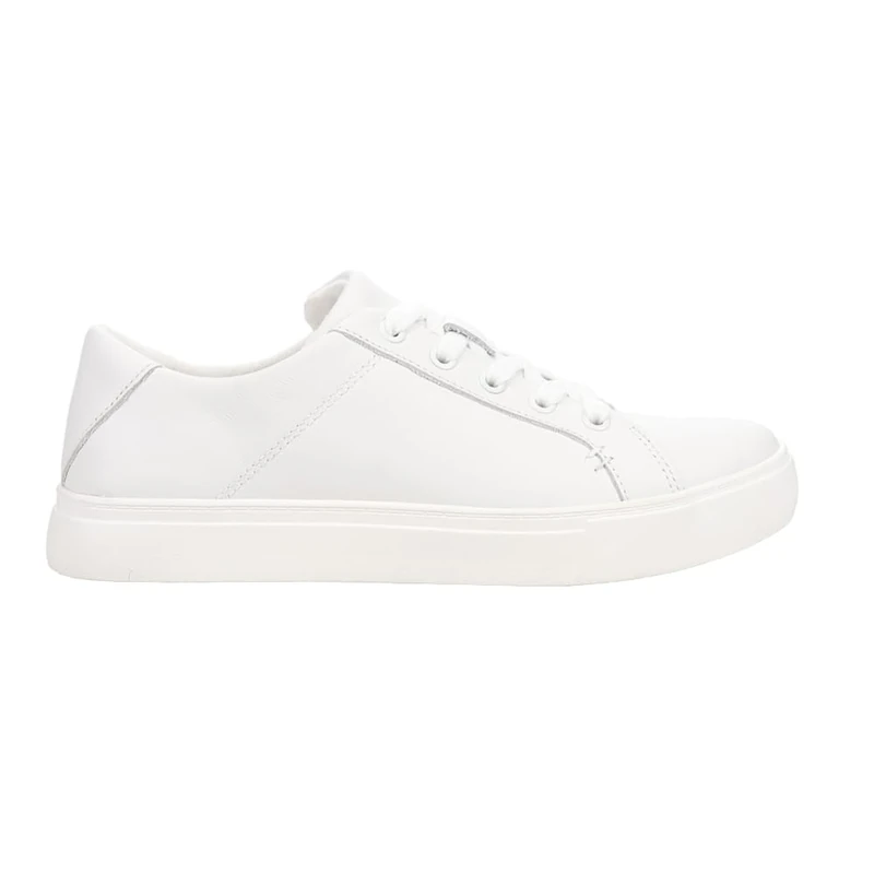 TOMS Women's Kameron Lace Up Lace-Up Sneaker, White Leather, 7 UK