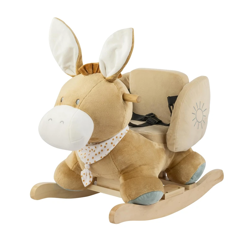 Nattou Rocking Toy Donkey Leo, 59 cm, Dark Warm Beige