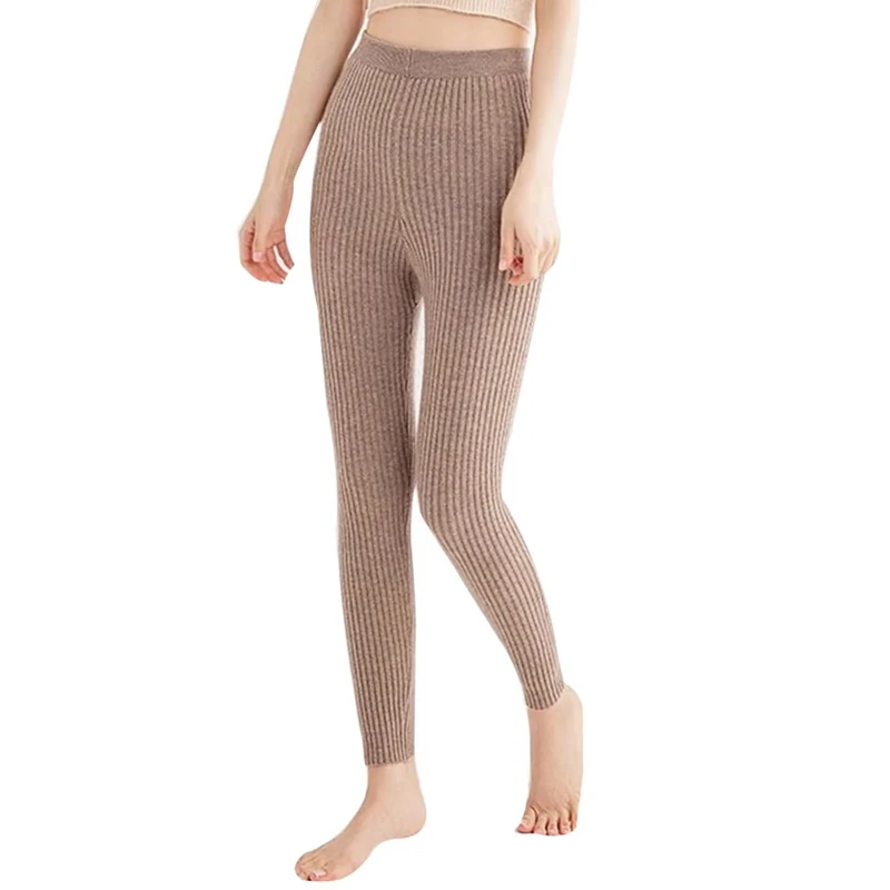 ZMNKH 100% Cashmere Womens Thermal Leggings,High Waisted Long Johns for Ladies,Winter Thermal Bottoms Pants for Walking Skiing Hiking and Daily Wear, Women