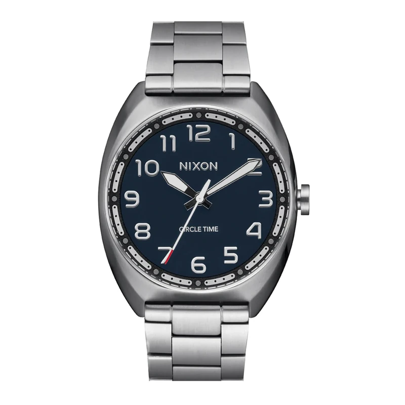 Nixon A1401-5141-00 Men's Analogue Japanese Quartz Movement Watch with Stainless Steel Strap, Siver-Teal