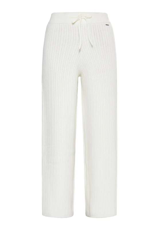 PENNINSULA Women's Knitted Trousers, Wool White, S
