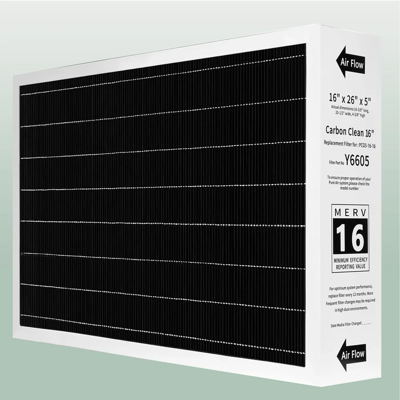 Askfish Y6605 16x26x5 MERV16 Replacement Filter - Y6605 Filter 1 Pack - Compatible with PureAir PCO3-16-16 Air Purifier Purification System