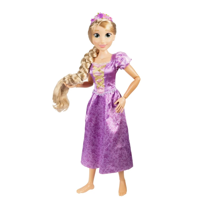 Disney Princess Rapunzel Playdate 32" / 81cm Doll, Official Disney by Jakks Pacific, My Size Articulated Doll, Includes Shareable Hair Accessories, Hairbrush and Princess Flower Crown, For 3+