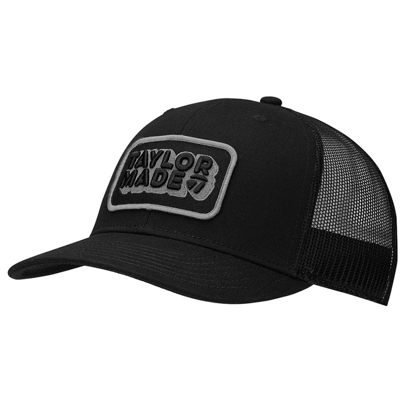 TaylorMade Golf Men's Retro Trucker Hat, Black, One Size
