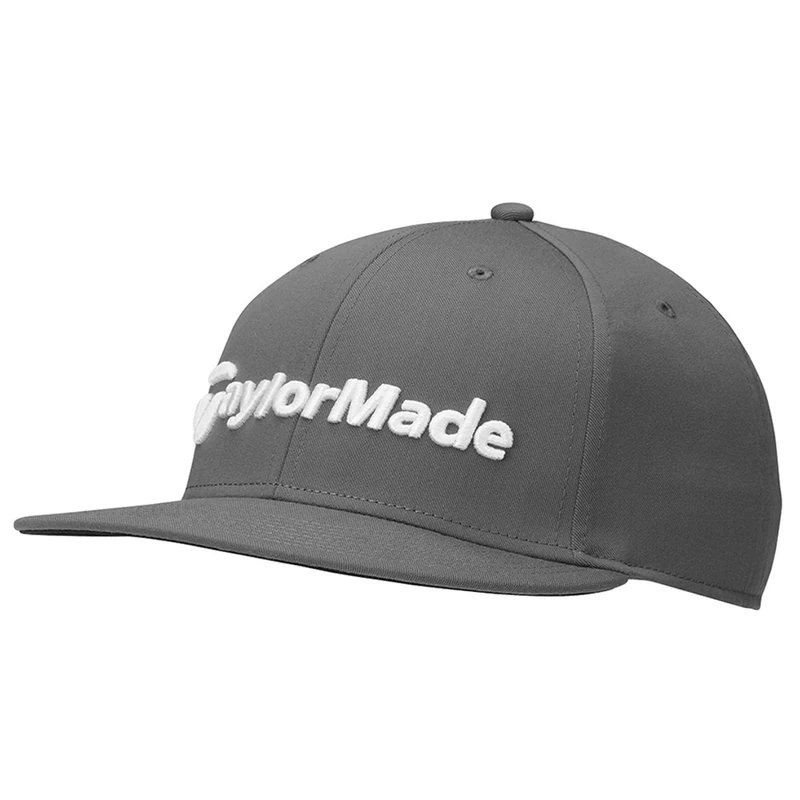 TaylorMade Golf Men's Flatbill Snapback Hat, Grey, One Size