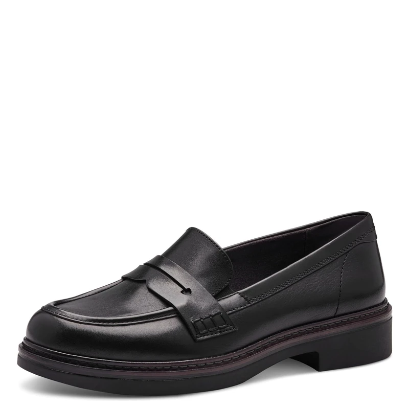 Tamaris Comfort Women’s Leather Slip-Ons Elegant, Black, 4 UK