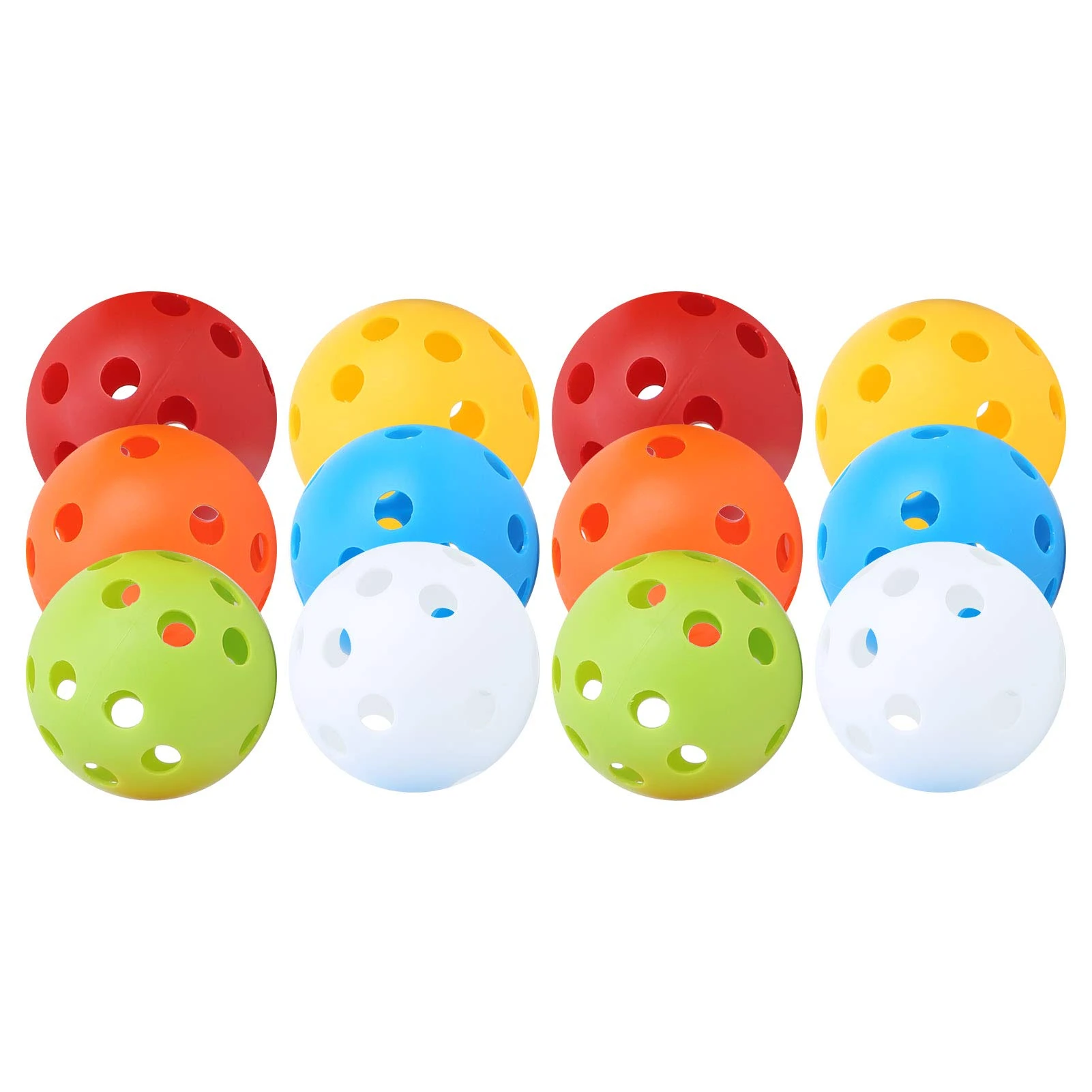 Raguso Practice Balls, 72MM 26 Holes Plastic Balls Lightweight and Non-Toxic Airflow Hollow Balls for Indoor Outdoor Ball Training